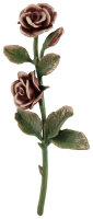 Bronze Rose mit Blüten