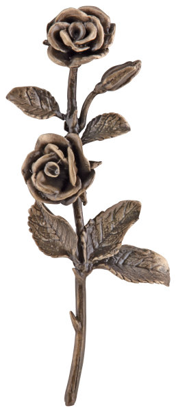 Bronze Rose mit Blüten Bronzeton
