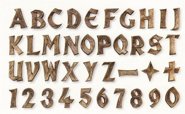 Schrift aus Bronzebuchstaben 40mm