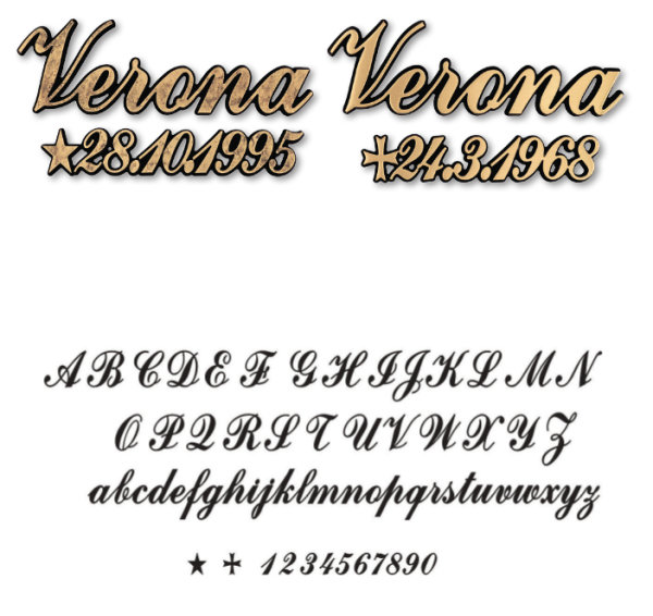 Bronze-Schriftzug Verona