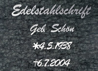 Edelstahl-Schriftzug
