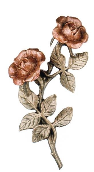 Rosenauflage Bronze Rosen Handcoloriert 20x10
