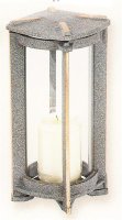 Bronzelaterne antikweiss 20cm