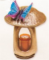 Kinder-Laterne mit Schmetterling Bronze coloriert