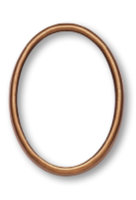 Rahmen aus Bronze oval