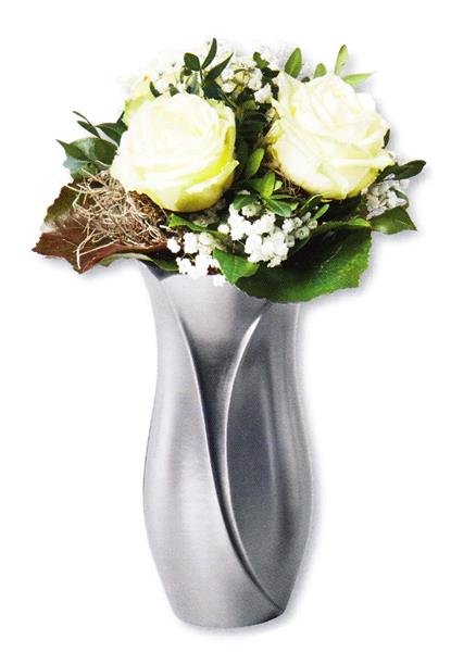 Vase mit Ornament Aluminium