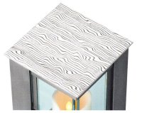 Aluminiumlaterne mit Deckel Messing Damast