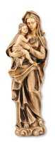 Mittelgrosse Bronze-Madonna mit Jesuskind 