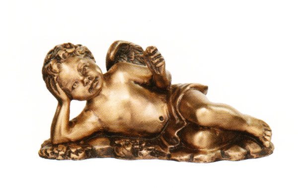 Bronze-Engel liegend