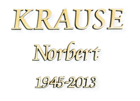 Schriftzug Bronze Krause