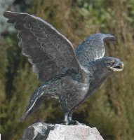 Gartenfigur Steinadler Bronze