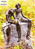 Froschkönig-Ehepaar aus Bronze