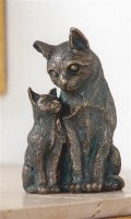 Schmusekatzen aus Bronze