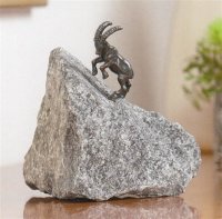Steinbock mini auf Granit-Sockel