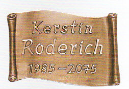Banderole aus Bronze