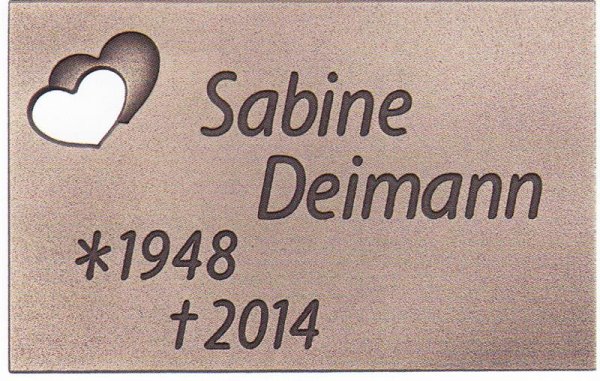 Eckige Namenstafel