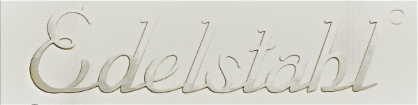 Edelstahlschrift Digital