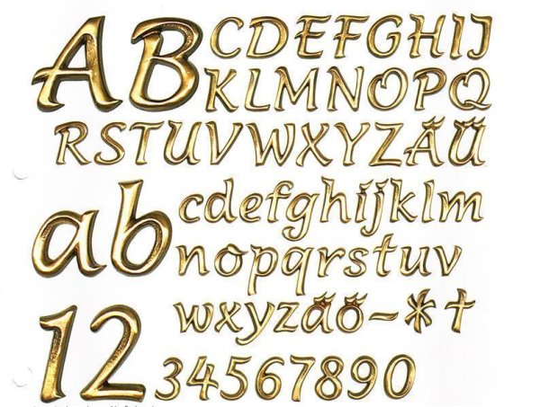 Bronzebuchstaben Mark