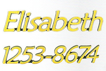 Schriftzüge Elisabeth
