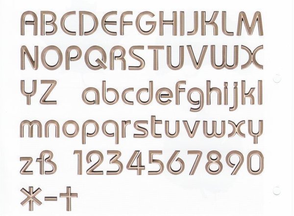 Bronzebuchstaben Odena