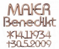 Bronzebuchstaben Odena