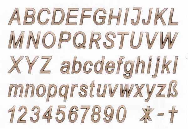 Bronzebuchstaben Convexa