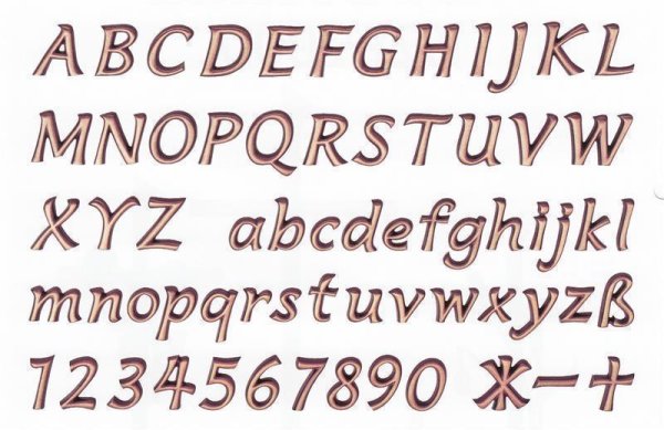 Schrift aus Bronze Creativa 50mm