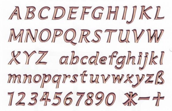 Schrift aus Bronze Creativa 70mm