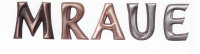 Schrift Rondia aus Bronze