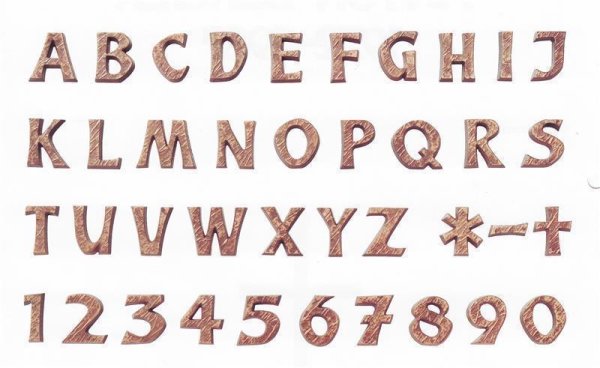Steinmetzschrift aus Bronze Optima