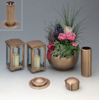 Grablicht in Bronze Modern