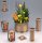 Grablaterne Bronze mit Facetten-Glas