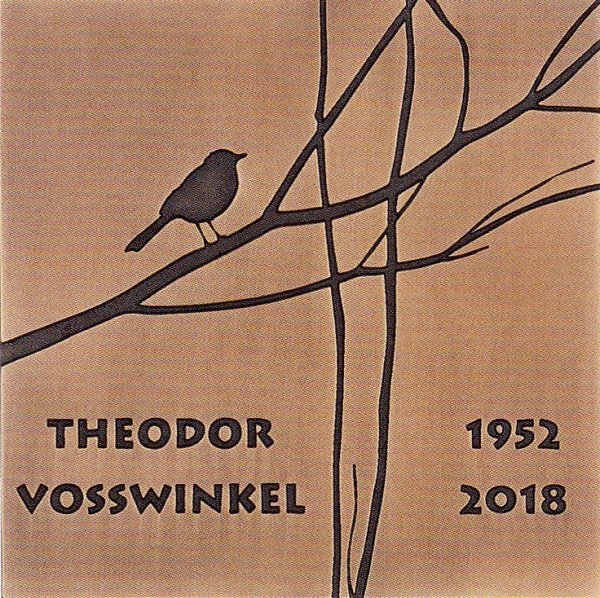 Schriftplatte m. Vogel auf Ast
