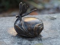 Bronzestein mit Libelle