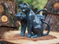 Katzenpaar aus Bronze