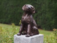 Labrador Hundewelpenfigur aus Bronze