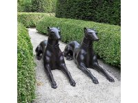 Bronzefiguren Windehundpaar