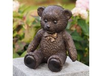 großer Teddybär Bronzefigur