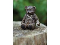 kleiner Teddybär Bronzefigur