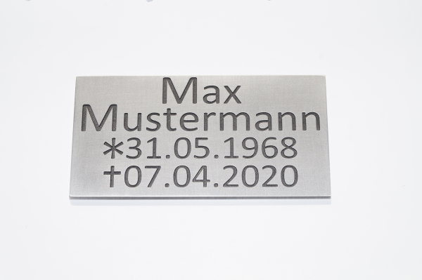 Aluminiumtafel zur individuellen Gestaltung