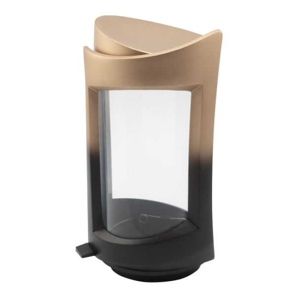 Moderne ,runde Lampe 2-farbig Patiniert