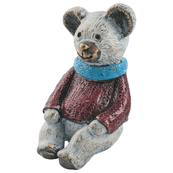 Teddy sitzend mit Pullover rot