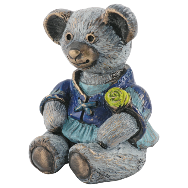 Bronzeteddy mit Rose gelb