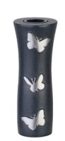 Wandvase aus Aluminium mit polierten Schmetterlingen
