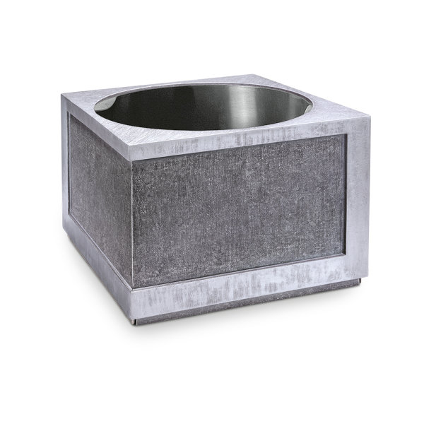 Moderne Grabschale mit gebürsteten Kanten Aluminium