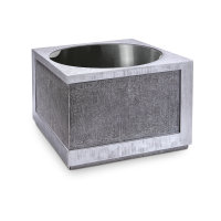 Moderne Grabschale mit gebürsteten Kanten Aluminium