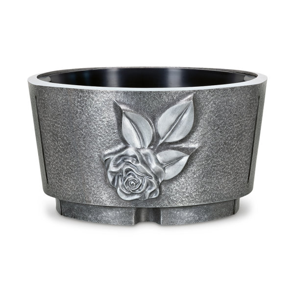 Grabschale mit Rosenornament in 7 verschiedenen Farben 31cm Aluminium