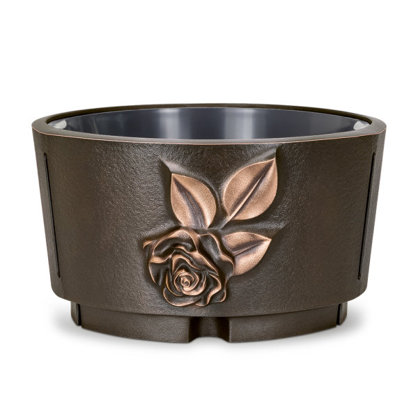 Grabschale mit Rosenornament in 7 verschiedenen Farben 31cm Bronze
