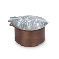 Bronze Kessel "LINDENBLATT" Sonderpatina
