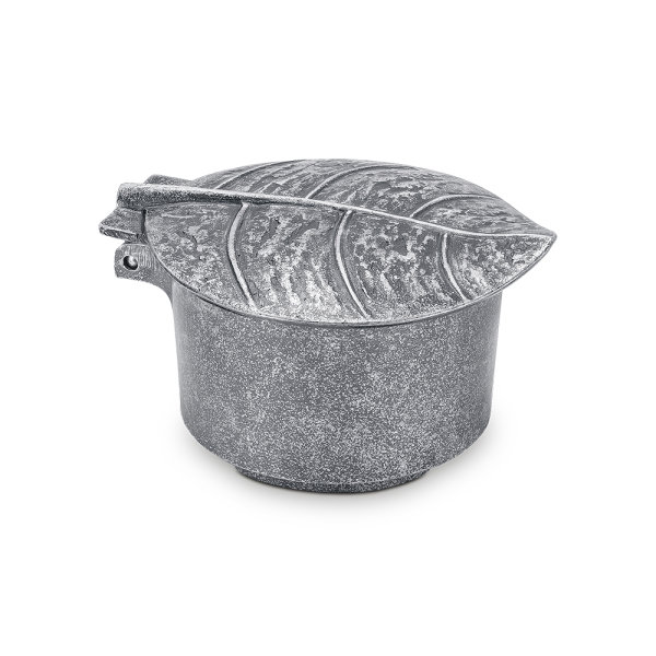 Kessel "LINDENBLATT" Aluminium grau